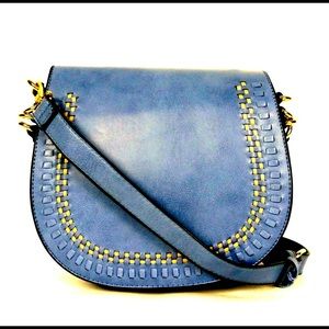 Sky Blue Urban Expressions Saddle Crossbody